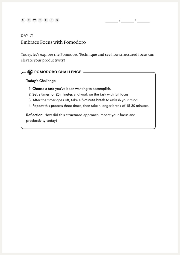 Your Personal Starting Plan